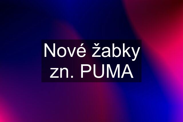 Nové žabky zn. PUMA