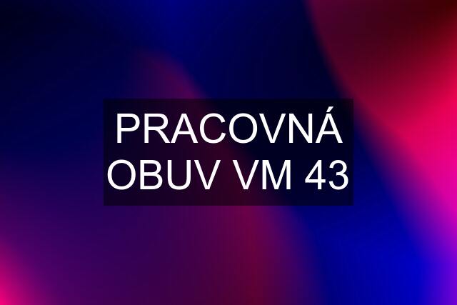 PRACOVNÁ OBUV VM 43