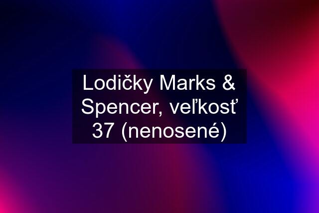 Lodičky Marks & Spencer, veľkosť 37 (nenosené)