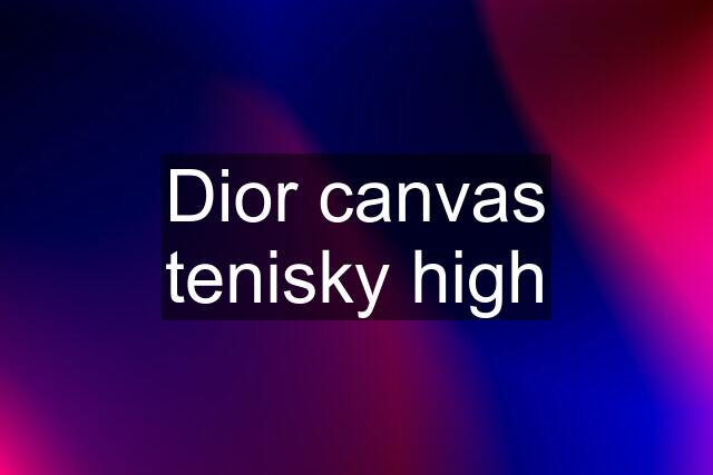 Dior canvas tenisky high