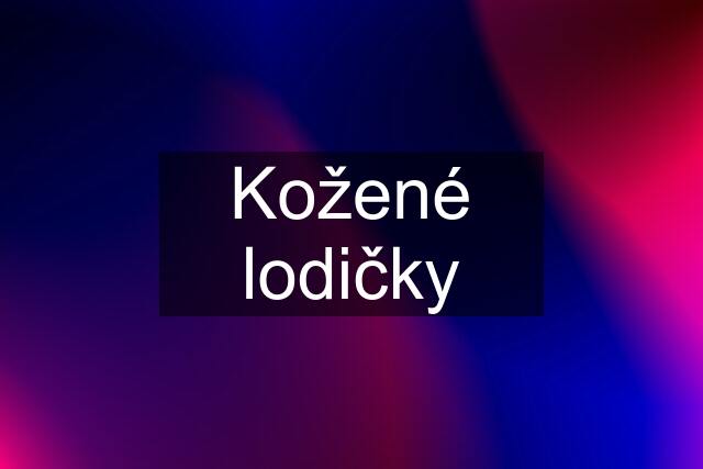 Kožené lodičky