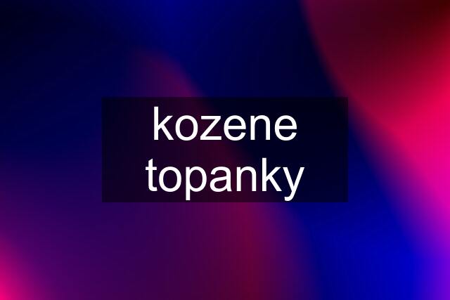 kozene topanky