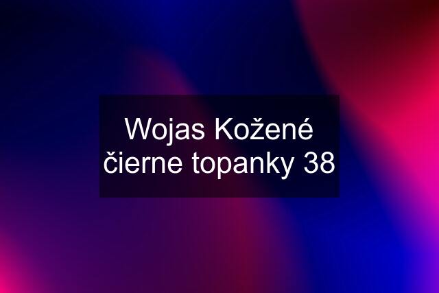 Wojas Kožené čierne topanky 38