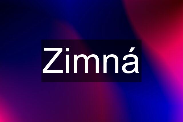 Zimná