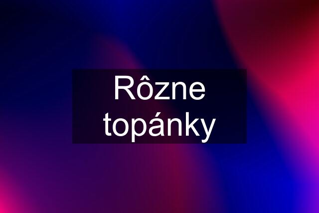 Rôzne topánky