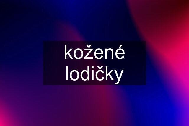 kožené lodičky