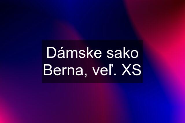 Dámske sako Berna, veľ. XS