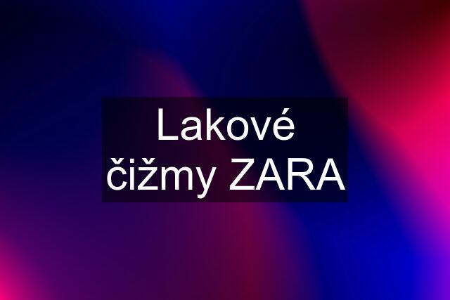 Lakové čižmy ZARA