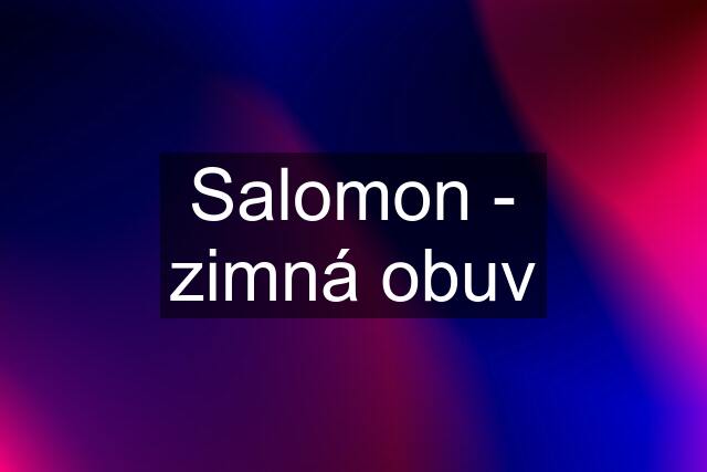 Salomon - zimná obuv