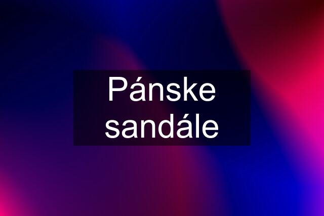 Pánske sandále