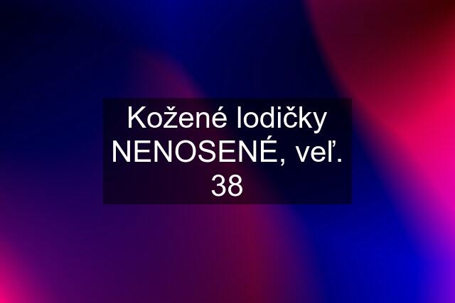 Kožené lodičky NENOSENÉ, veľ. 38