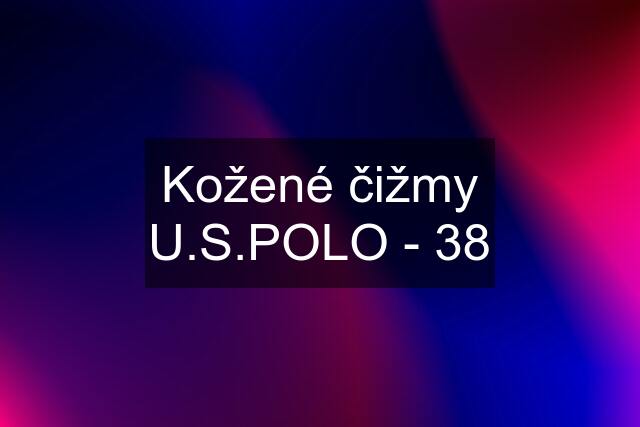 Kožené čižmy U.S.POLO - 38