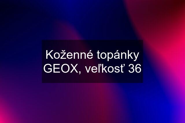 Koženné topánky GEOX, veľkosť 36