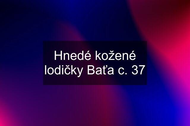 Hnedé kožené lodičky Baťa c. 37