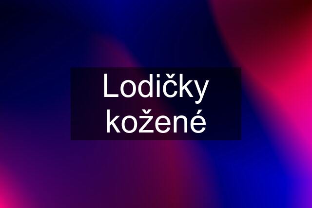 Lodičky kožené