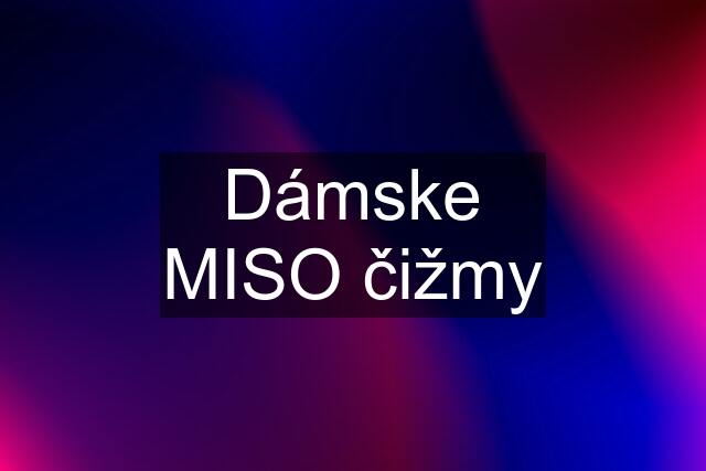 Dámske MISO čižmy