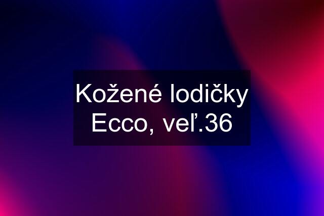 Kožené lodičky Ecco, veľ.36