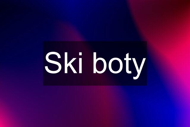 Ski boty