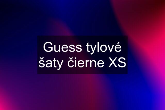 Guess tylové šaty čierne XS