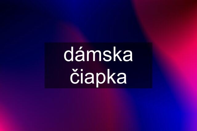 dámska čiapka