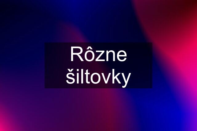 Rôzne šiltovky