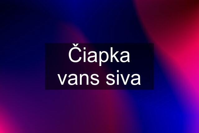 Čiapka vans siva