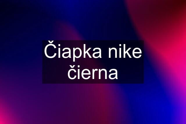 Čiapka nike čierna