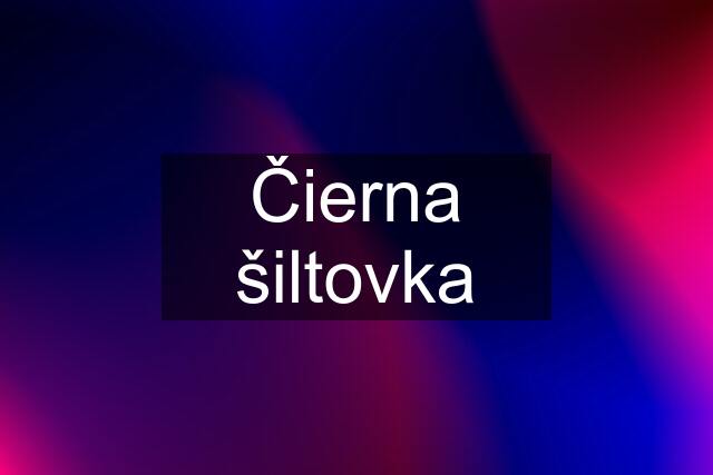 Čierna šiltovka