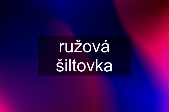 ružová šiltovka