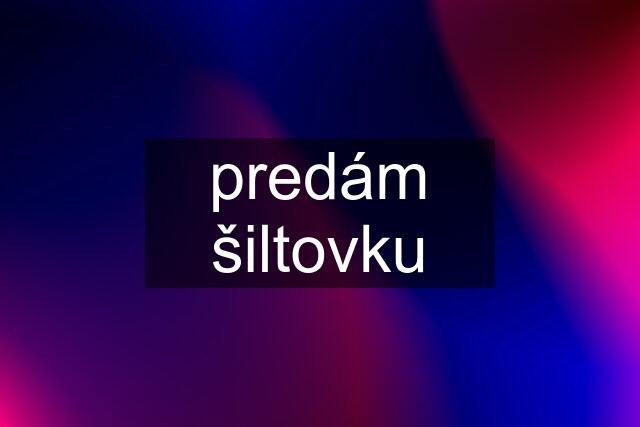 predám šiltovku