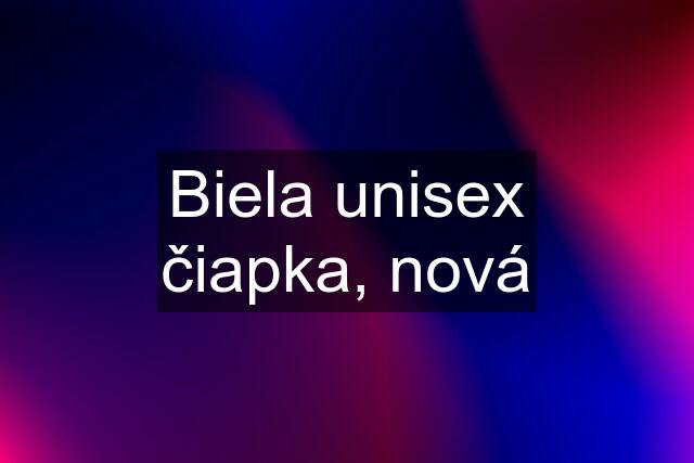 Biela unisex čiapka, nová