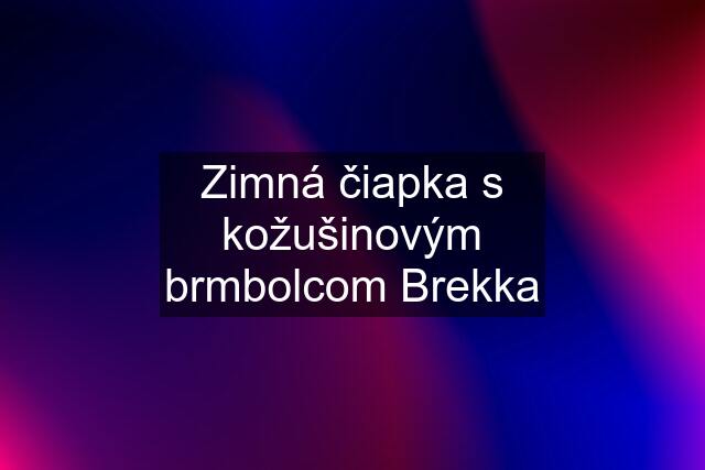 Zimná čiapka s kožušinovým brmbolcom Brekka