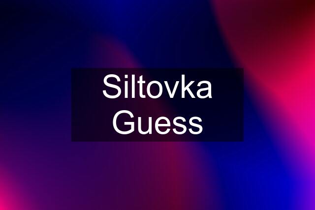 Siltovka Guess