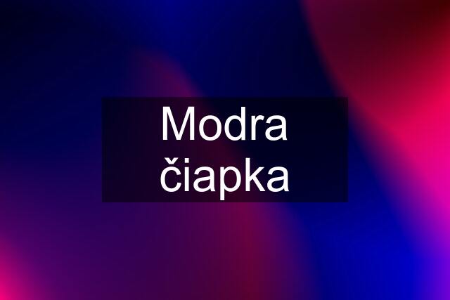 Modra čiapka