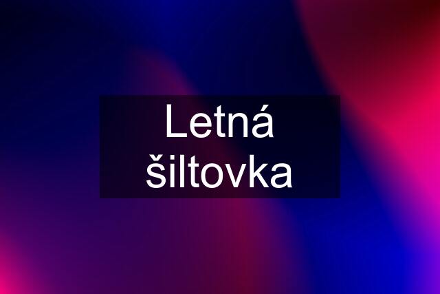 Letná šiltovka