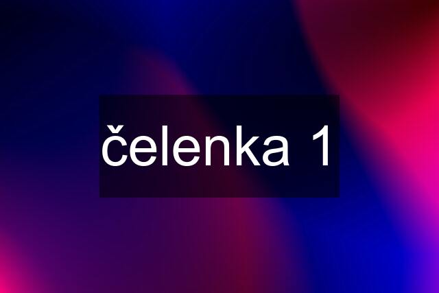 čelenka 1