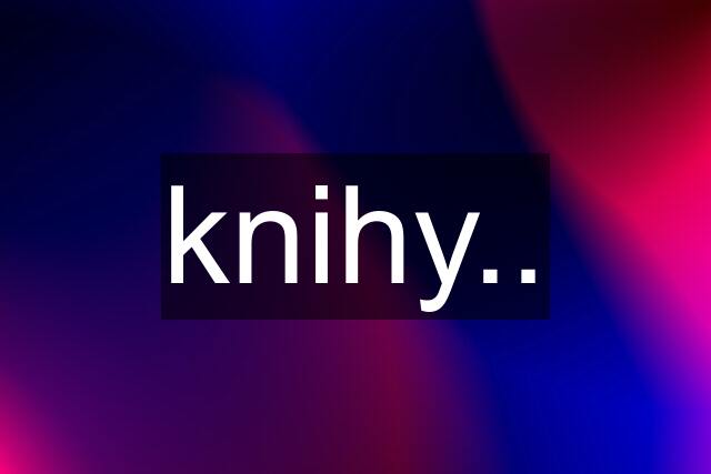 knihy..