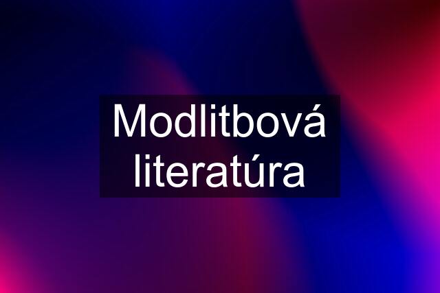 Modlitbová literatúra