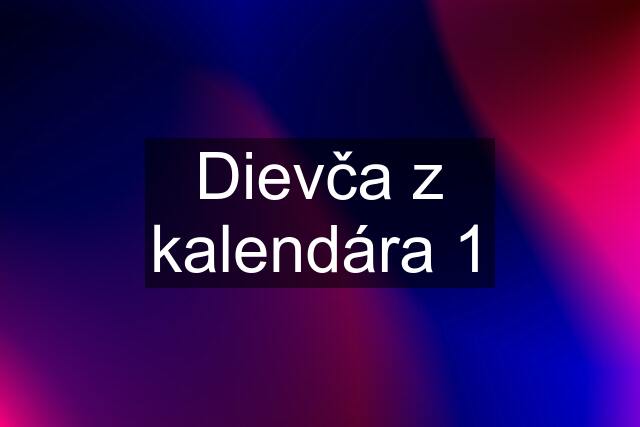 Dievča z kalendára 1