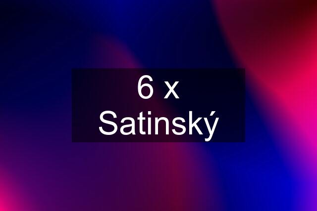 6 x Satinský