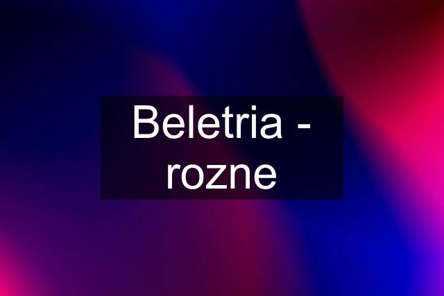 Beletria - rozne