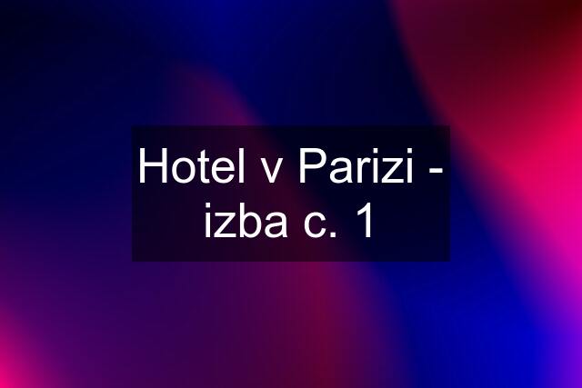 Hotel v Parizi - izba c. 1