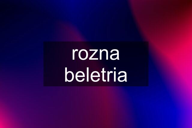 rozna beletria