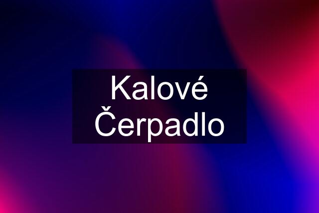 Kalové Čerpadlo