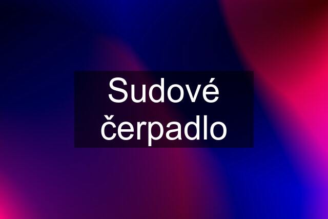 Sudové čerpadlo