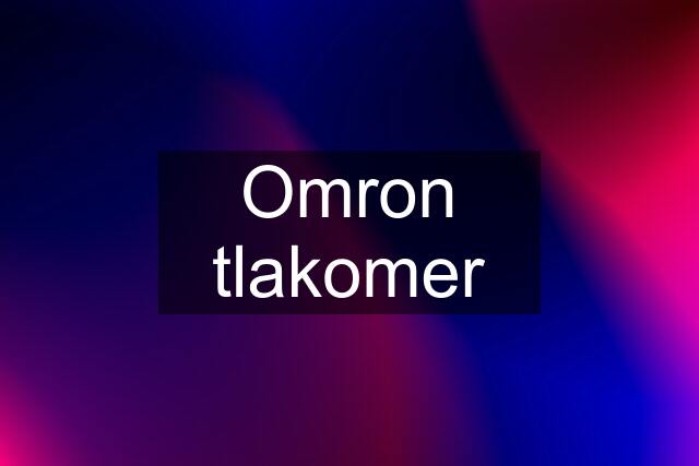 Omron tlakomer