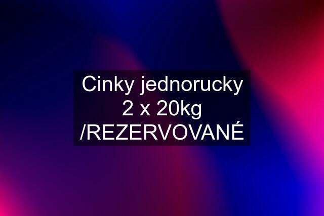 Cinky jednorucky 2 x 20kg /REZERVOVANÉ