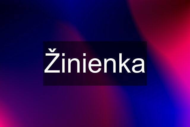 Žinienka