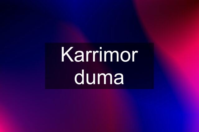 Karrimor duma