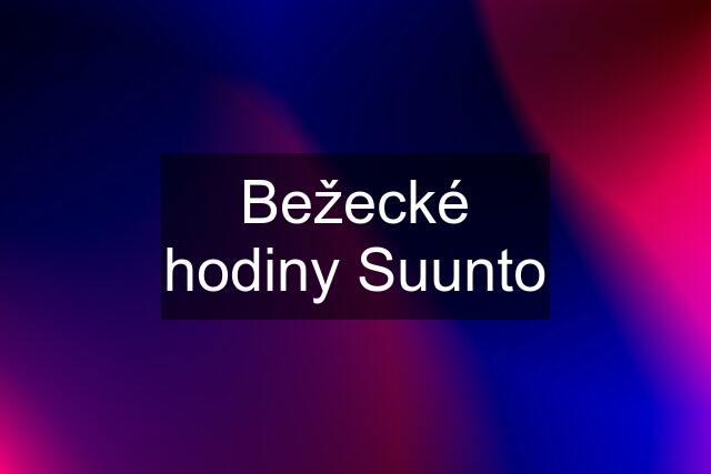 Bežecké hodiny Suunto